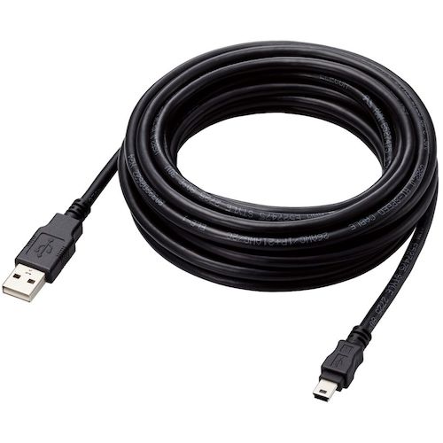 ELECOM USB2.0 кабель A-miniB модель specification фиксация 5m черный U2C-AM50BK/ID
