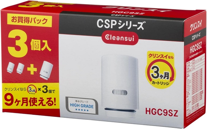 クリンスイ 三菱ケミカル クリンスイ 浄水器交換カートリッジ HGC9SZ（3本入り）× 1個 浄水器カートリッジの商品画像