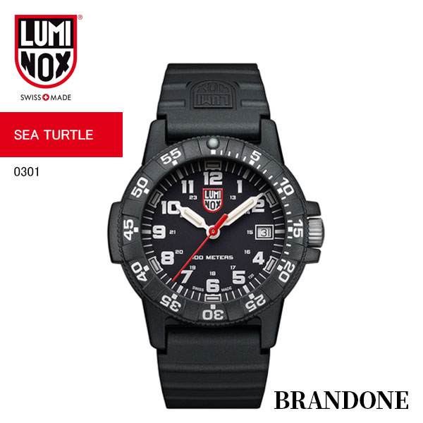 LUMINOX LUMINOX LEATHERBACK SEA TURTLE 0300 SERIES Ref.0301.L （ブラック） SEA TURTLE メンズウォッチの商品画像