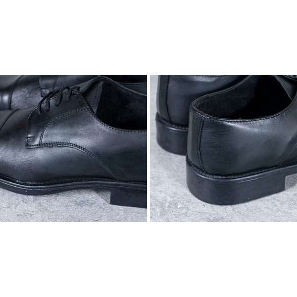  Italy Police leather shoes smooth black dead stock 43( approximately 27.5cm)