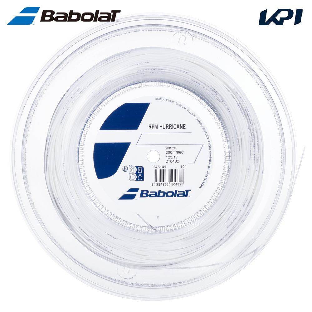  Babolat Babolat tennis gut * -stroke ring RPM HURRICANE RPM Hurricane 200m roll white 243141-wh [ the same day shipping ]