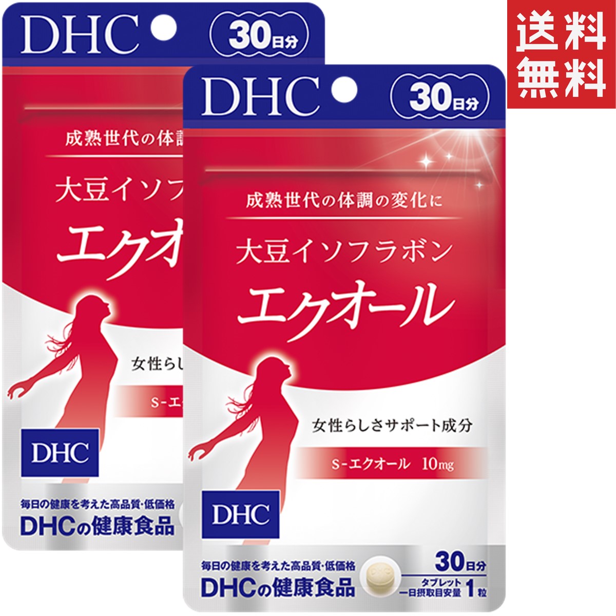 DHC 大豆イソフラボン エクオール 30日分 30粒 × 2個の商品画像