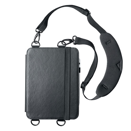 iPad10.9インチ用スタンド機能付きショルダーベルトケース PDA-IPAD1912BKの商品画像
