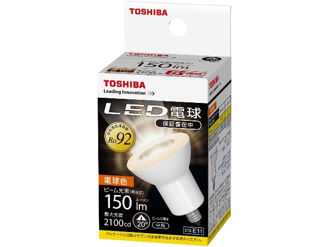 TOSHIBA LED電球 ハロゲン形 LDR3L-M-E11/3 （電球色） 東芝ライテック LED電球、LED蛍光灯の商品画像