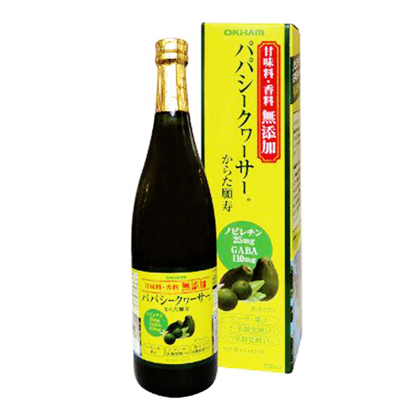 沖縄ハム総合食品 オキハム 甘味料・香料無添加 パパシークヮーサー 瓶 720ml×1 フルーツジュースの商品画像