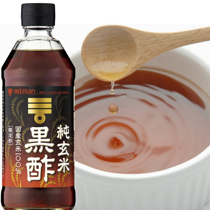 ミツカン 純玄米黒酢 500ml × 12本の商品画像