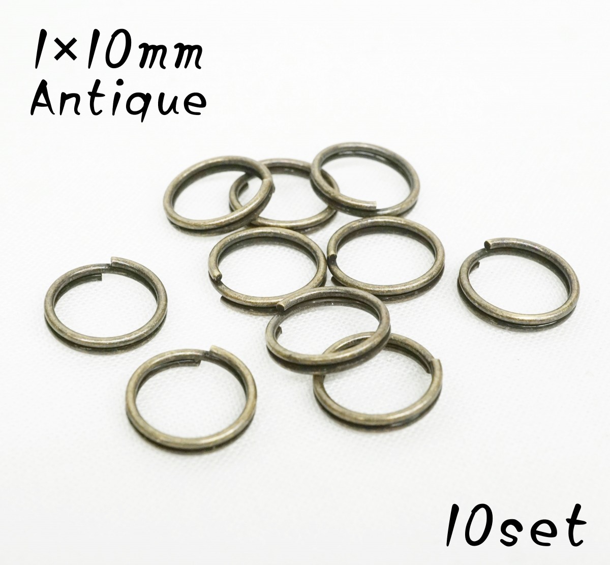 1×10mm 2 -слойный кольцо античный 10 шт. комплект kume962-AT