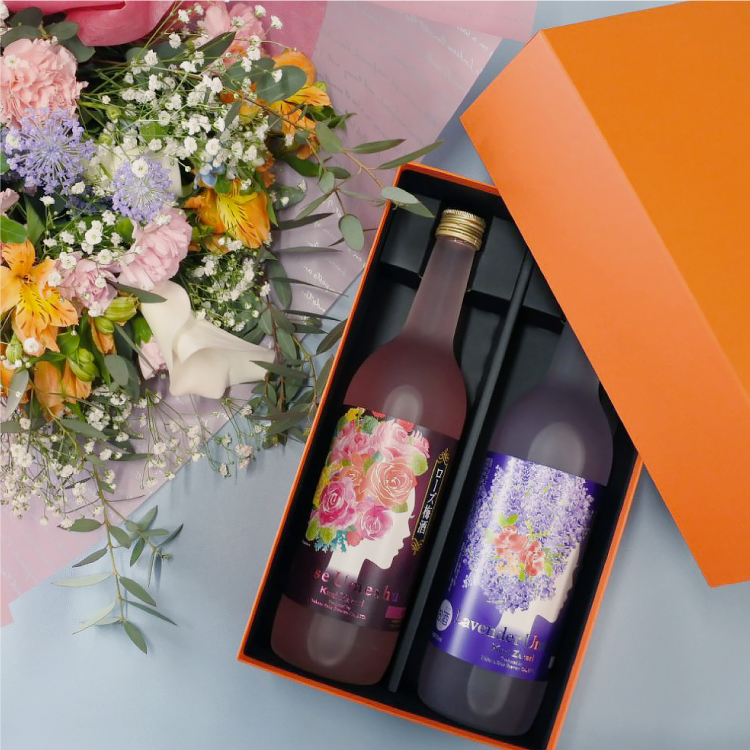 [ free shipping ] is possible to choose floral plum wine 720ml 2 ps gift set / middle . sake structure .. liqueur .. comparing fruits sake Mother's Day Father's day birthday Bon Festival gift .. sake present 