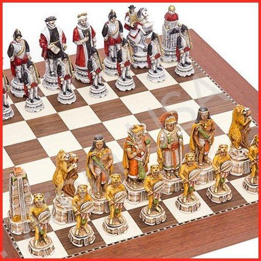 Alabaster Incas испанский язык шахматы man Испания производства Astor Place шахматы панель 