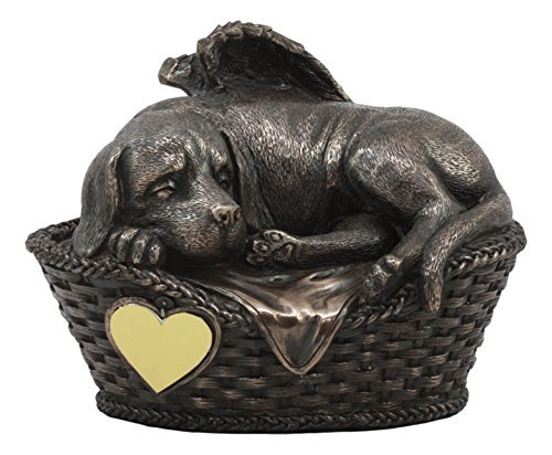 Ebros Heavenly Angel Labrador Dog Sleeping In Wicca - bed basket Cremation parallel import 