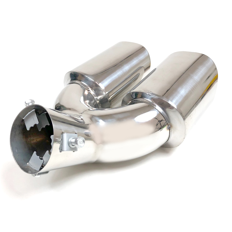 マフラーカッター 汎用 パーツ カスタム 2本出し 下向き デュアル