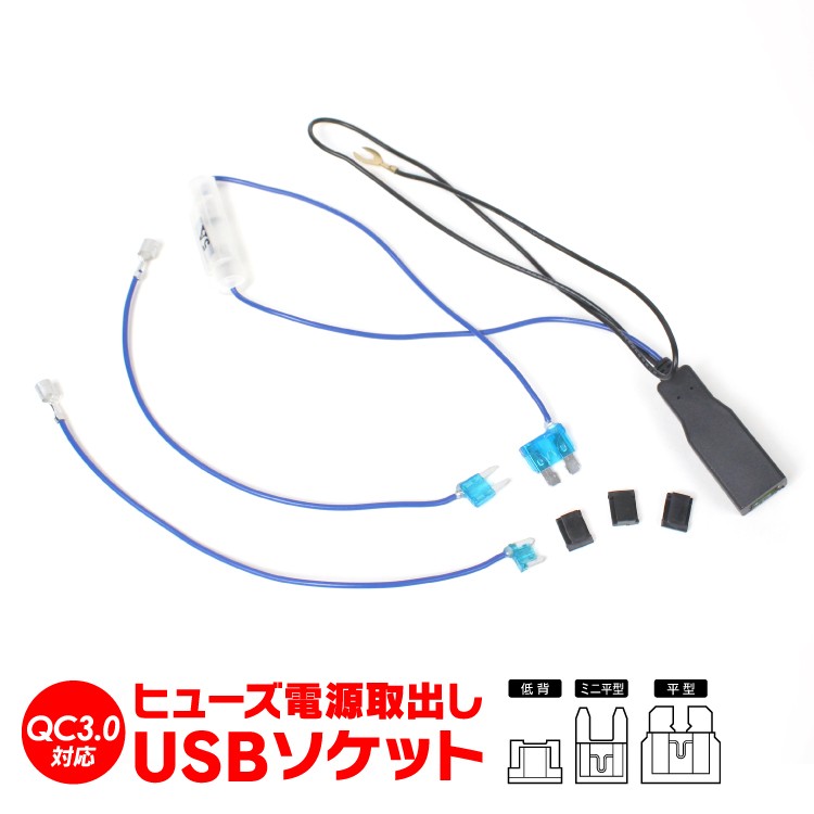 低廉 ヒューズ電源 電源取り出し 分岐 分岐ケーブル Usb 配線 ヒューズ電源取り出し ヒューズボックス 電源 ヒューズ ケーブル 15a Qc3 0 低背ヒューズ 低背 スマホ 充電ケーブル 充電コード 取出し 平型ヒューズ ミニ平型ヒューズ 平型 ミニ平型 低背型 延長 ソケット