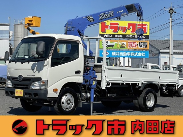 [ payment sum total 4,909,000 jpy ] used car Hino Dutro 3t standard long 6AT tadano 4 step crane floor hook rope hole 