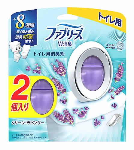 P&G P＆G ファブリーズ W消臭 トイレ用 消臭剤 置き型 クリーン・ラベンダー 6.3ml×2セット ファブリーズ トイレ用（芳香剤、消臭剤）の商品画像