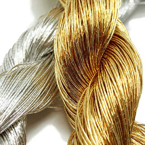 [ Machida . shop ] soft gold silver thread (100m) equipment ornament thread handicrafts for thread / craft for thread / jewelry for thread /... for thread ( silver thread, 6.)