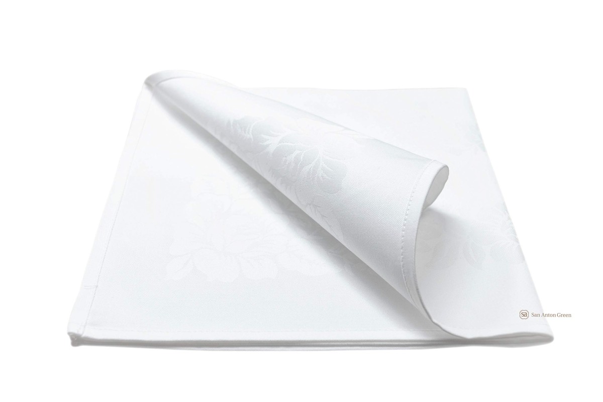  wine torsion table napkin white (10 sheets set ) restaurant service for cotton 100% 50×50 San Anton Green