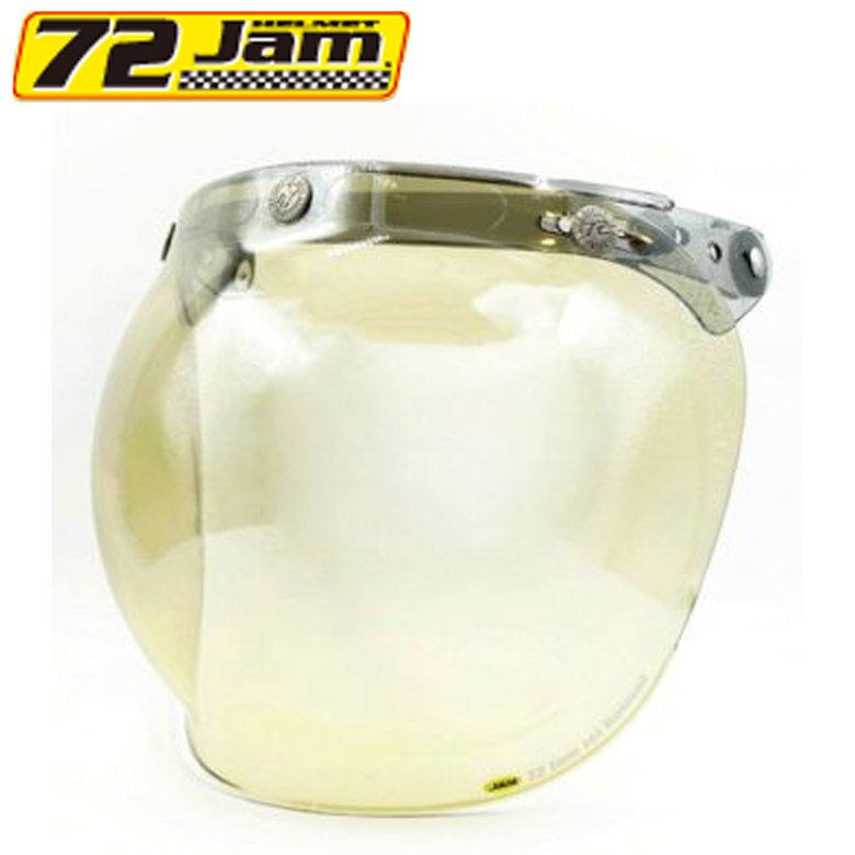 72ジャムジェットヘルメット 72JAM ベース付バブルシールド JCBN-07（フラッシュミラーイエロー） バイク用　バブルシールドの商品画像