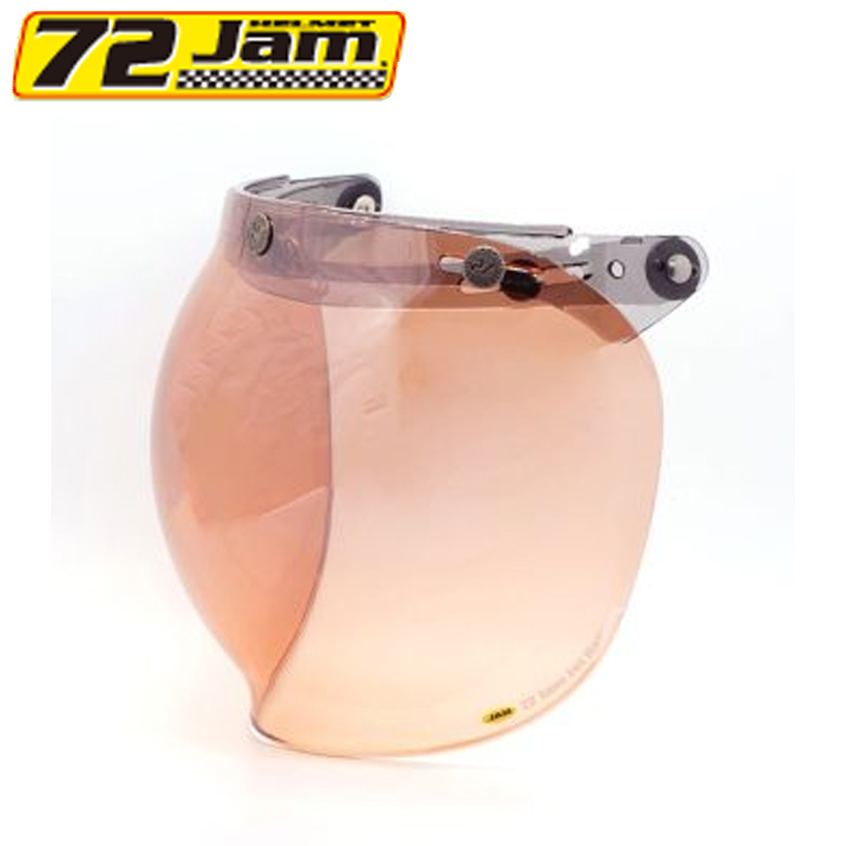 72ジャムジェットヘルメット 72JAM ベース付バブルシールド JCBN-04（フラッシュミラーパーシモン） バイク用　バブルシールドの商品画像