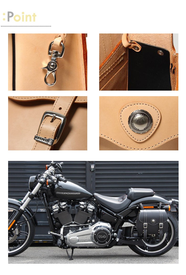DEGNER Leather Saddle Bag レザーサドルバッグ レディース バイク ...