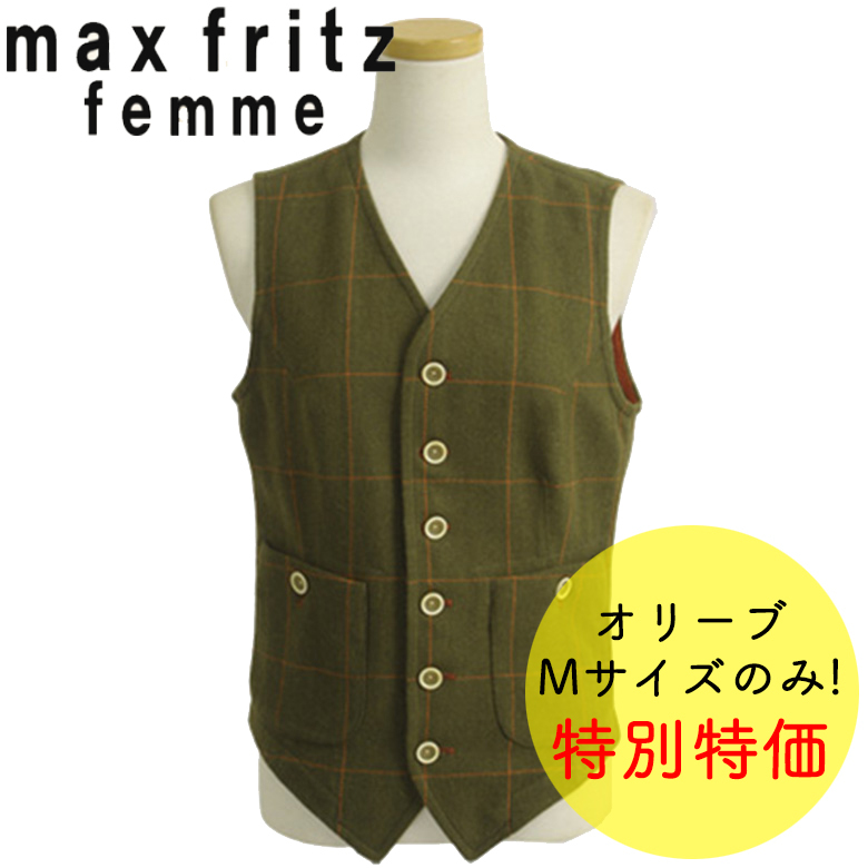 特価】ベスト/レディース/バイク/maxfritz/femme/WINDOWPANE/VEST
