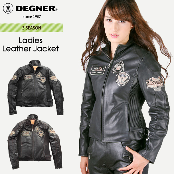 特価】 レディースバイクジャケット DEGNER デグナー ブラック 特価】 レディースバイクジャケット DEGNER デグナー ブラック