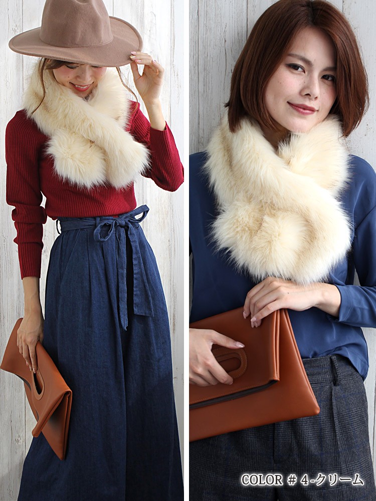  tippet fur muffler lady's winter fake fur thick fox fur style all 20 color protection against cold b2 present Christmas 