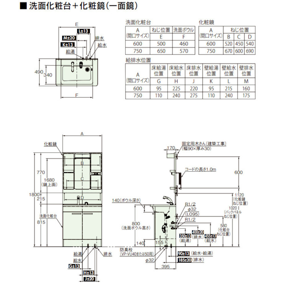 TOTO face washing dresser 2 sheets door type interval .600mm general area for LDCG060BAGEN2A KE series [ dresser only sale ]