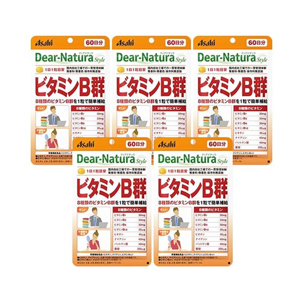 アサヒ ディアナチュラスタイル ビタミンB群 60日分 60粒 × 5個の商品画像