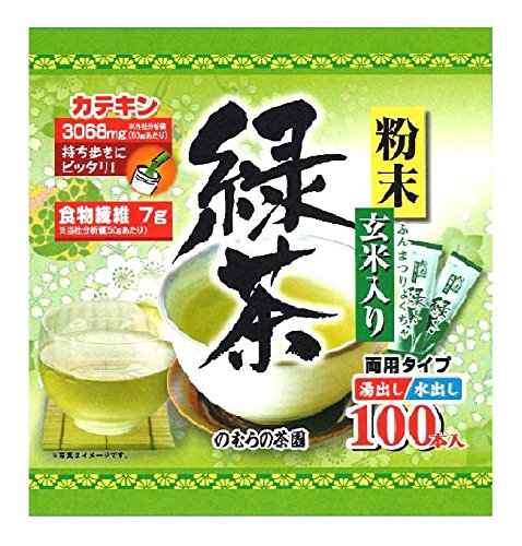 のむらの茶園 のむらの茶園 粉末玄米入り緑茶 スティック 0.5g 100本入 × 1個 緑茶、煎茶の商品画像