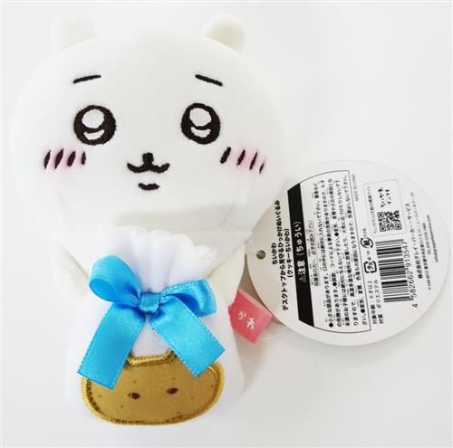 ちいかわ デスクトップから見守るひっかけぬいぐるみ ねむいよハチワレ