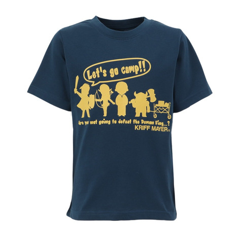  Cliff me year (KRIFF MAYER)( Kids ) Junior приятный LUCK- футболка . человек кемпинг J2444300:79:NAVY