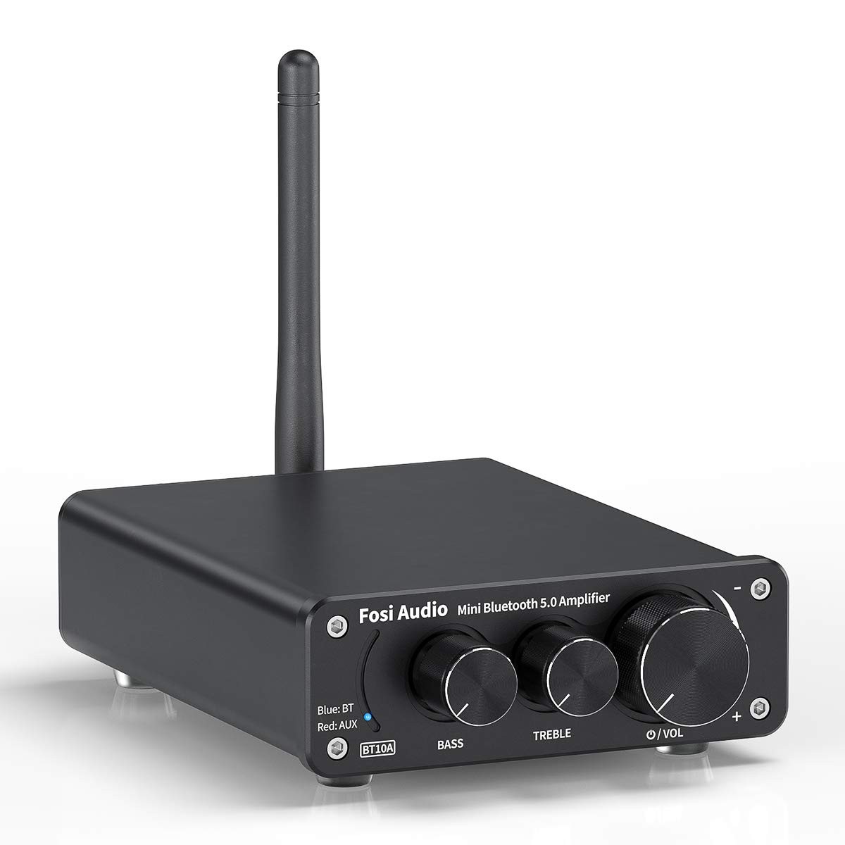 Color: черный Fosi Audio BT10A Bluetooth 5.0 усилитель стерео усилитель 50W x2 маленький размер высота низкий звук 2 канал цифровой Class D ресивер основа passive динамик 