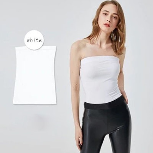 tube top bare top камера bla внутренний женский bla покрытие одноцветный простой tops короткий внутренний плечо .. Basic tei Lee Youth 