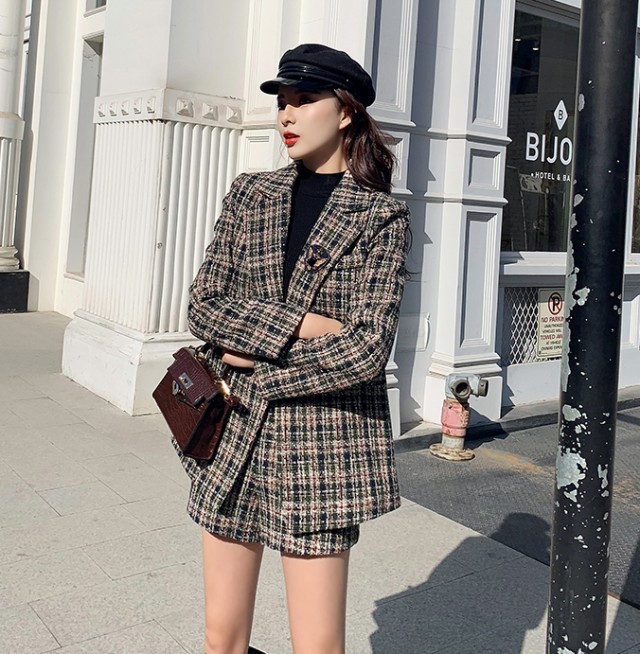 高質で安価 sheller シェリエ♡ウィンドウチェックジャケット＋