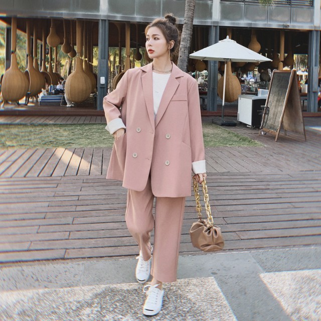 パンツセットアップ レディース チェスターコート スーツパンツ ロングパンツ スリット ロング丈 2点セット ゆったり 大きいサイズ トレンチコート セレモニー いいスタイル