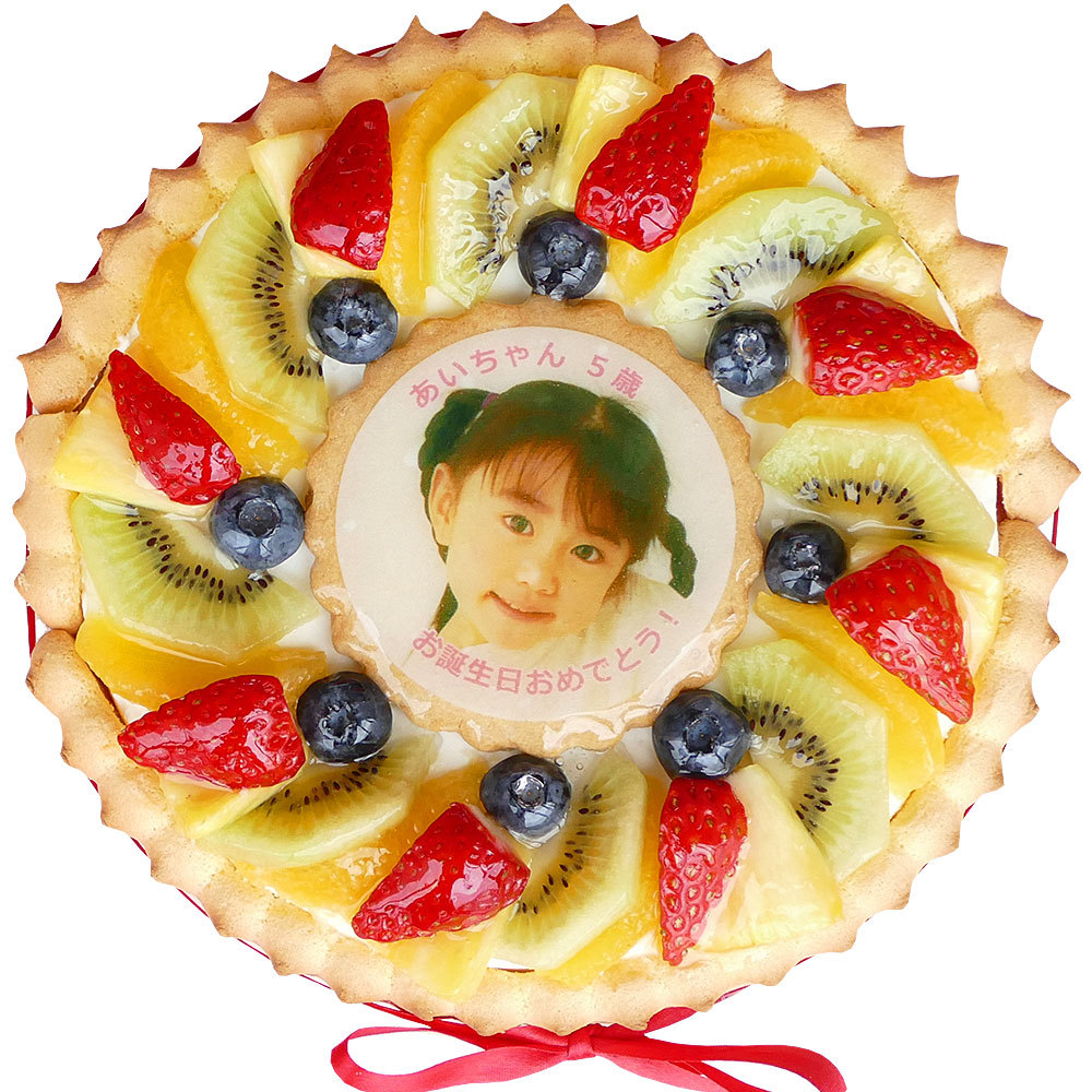 売れ筋 イラスト プレゼント フォトケーキ フルーツタルト 父の日 写真ケーキ 6号 プリント タルト