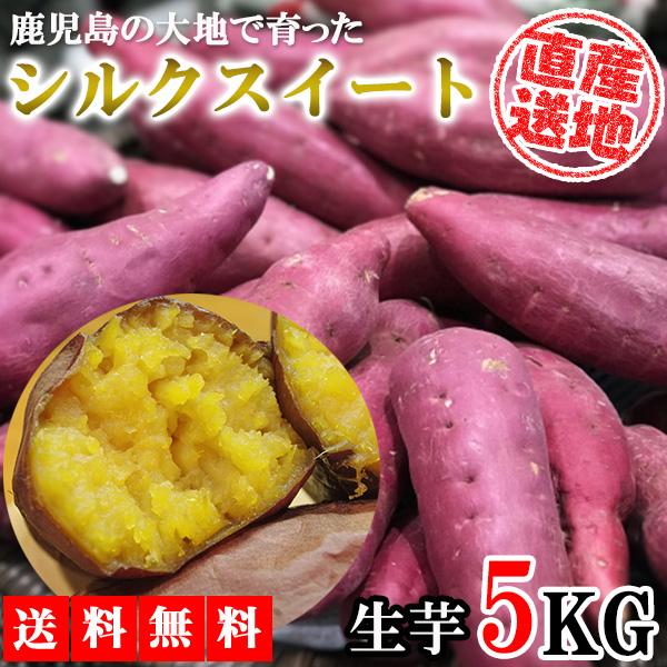  silk sweet sweet potato 5kg free shipping direct delivery from producing area production direct earth attaching Satsuma corm Satsuma corm roasting .. roasting corm stone roasting corm Kagoshima prefecture production FJK-001