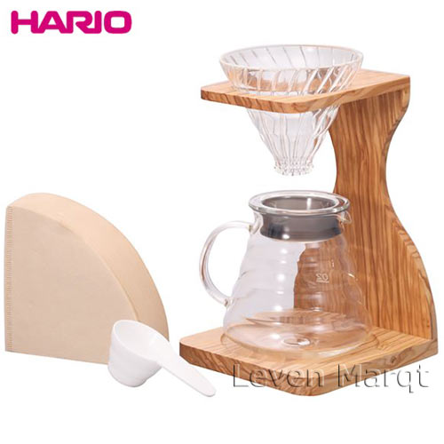 ハリオ V60 オリーブウッドスタンドセット 1-4杯用 VSS-1206-OVの商品画像