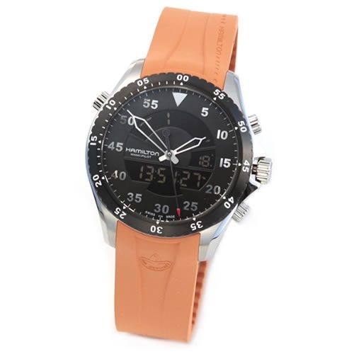 ハミルトン カーキ パイロット フライトタイマー デジアナ H64554431（BK） メンズウォッチ