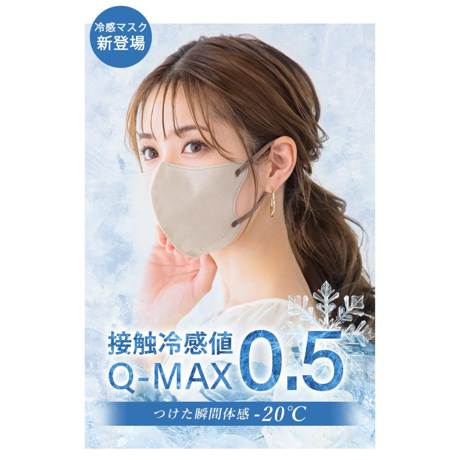 2024 spring new color!sisibela mask non-woven solid 3D mask bai color mask stylish solid mask cool mask small face mask cicibella cold sensation mask .. easy to do 20 sheets 