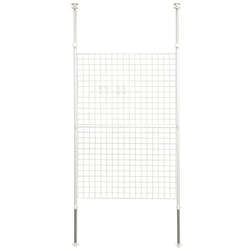 突っ張りワイヤーネット W900×D50×H1665～2955mm SP-90 （ホワイト）の商品画像