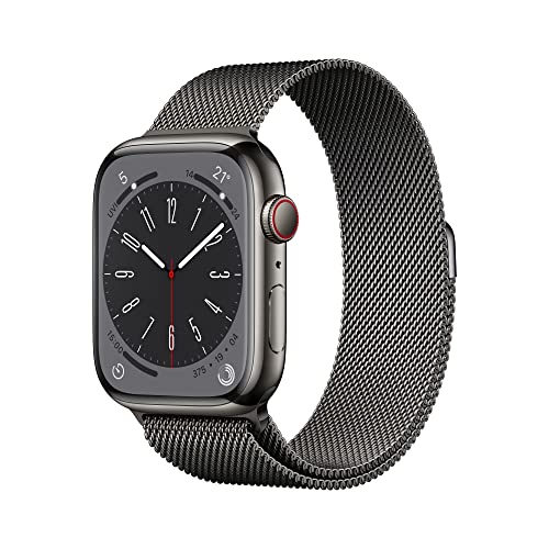 Apple Apple Watch Series 8 GPS＋Cellularモデル 45mmグラファイトステンレススチールケースとグラファイトミラネーゼループ MNKX3J/A Apple Watch Apple Watch Series 8 スマートウォッチ本体の商品画像