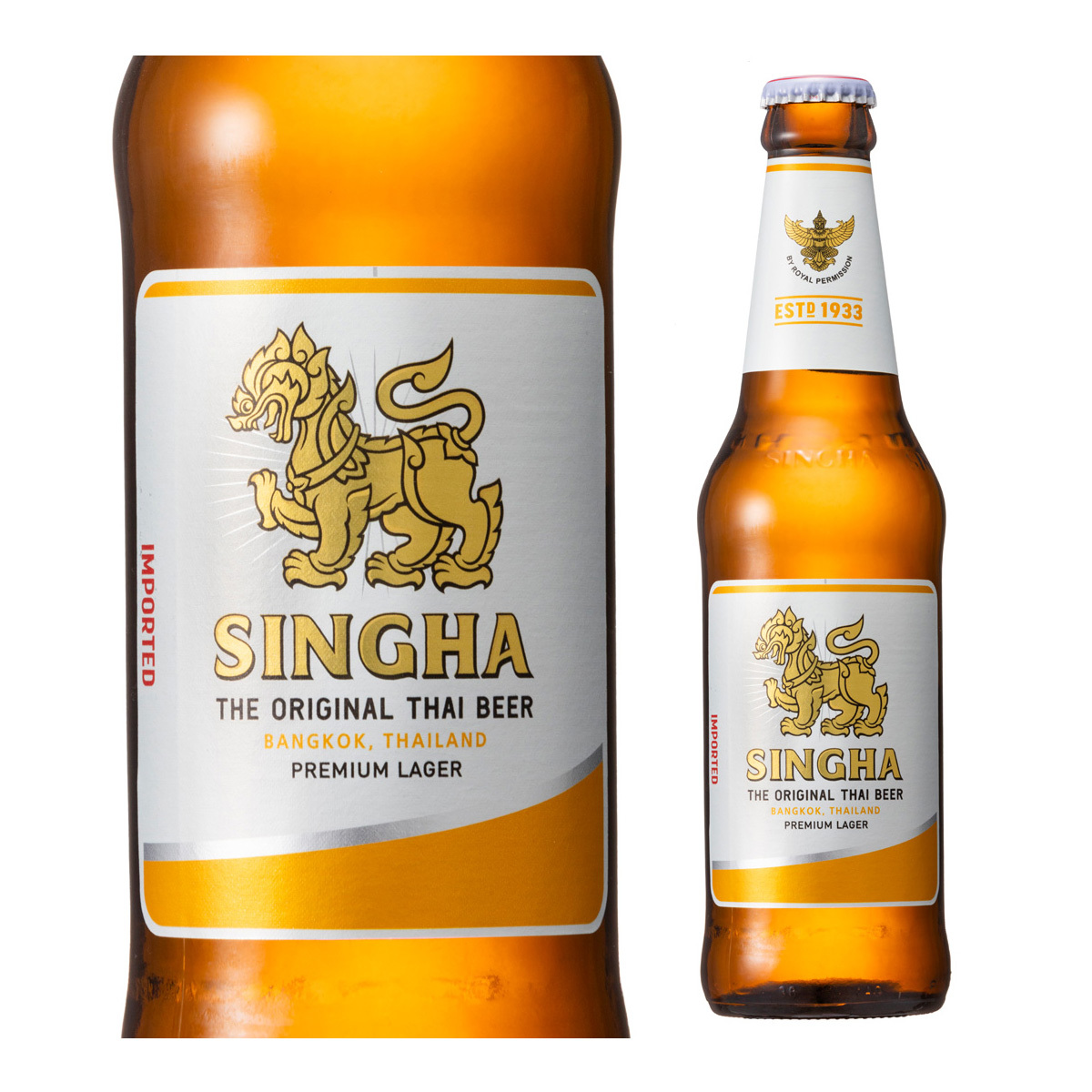 sin - - пиво 330ml бутылка 12 шт. комплект бесплатная доставка за границей пиво Thai Via sinsin - - длина S