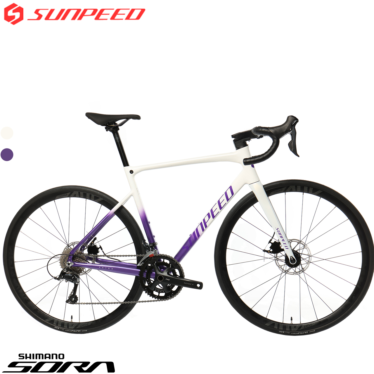 SUNPEED 2024 model [ASTRO] Astro 700C road bike disk brake carbon Fork Shimano R3000 SORA STI lever installing 18 step shifting gears 