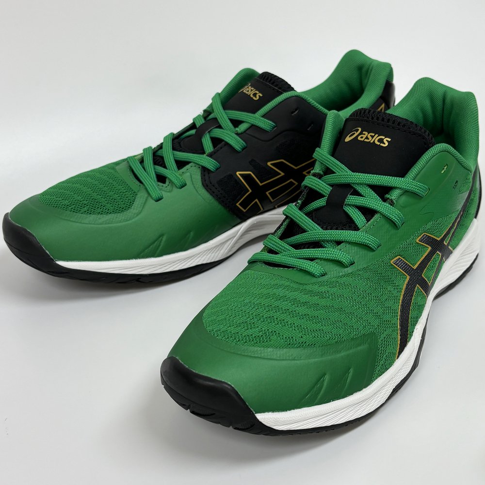 [ размер замена бесплатная доставка ] Asics волейбол обувь V-SWIFT FF 3 SO оригинал дизайн low cut шнур модель мужской женский зеленый × чёрный × золотой VA08