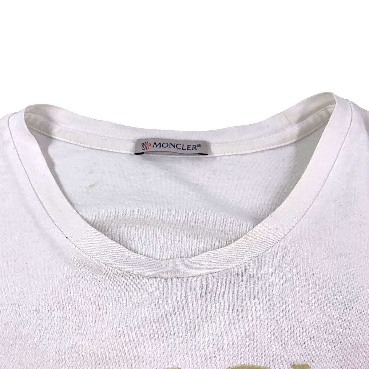 [ used ] MONCLER Moncler Logo T-shirt white XS size men's 23032314 MY