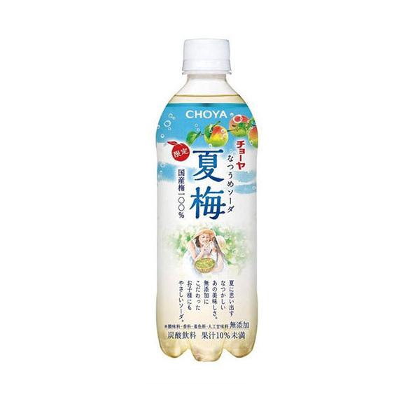 チョーヤ梅酒 チョーヤ梅酒 夏梅ソーダ 500g × 24本 ペットボトル 炭酸飲料の商品画像