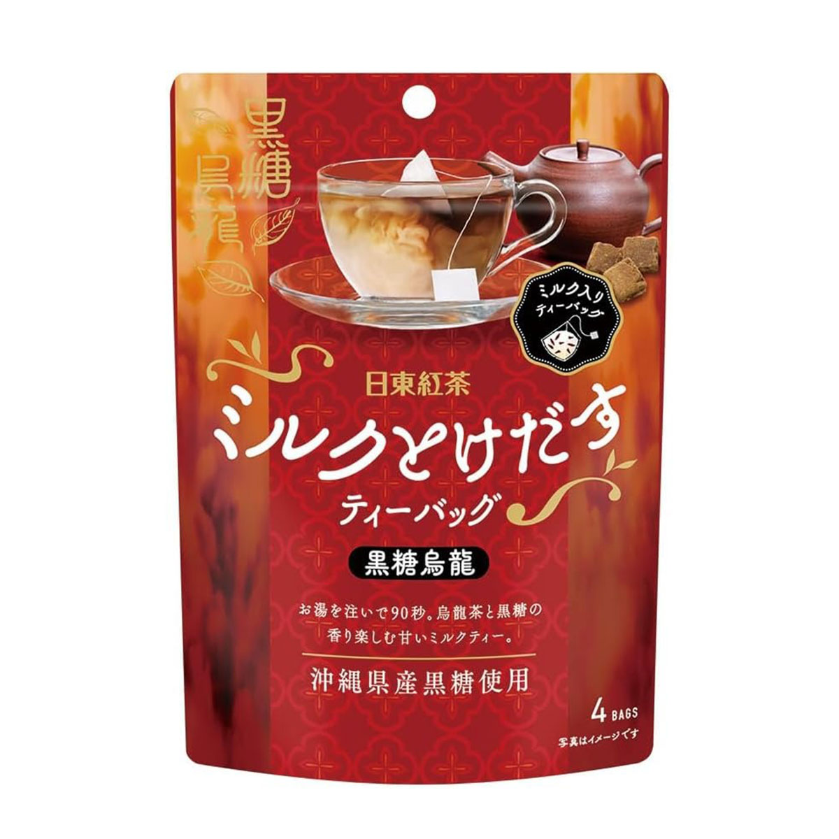日東紅茶 ミルクとけだすティーバッグ 黒糖烏龍 38g×1個の商品画像