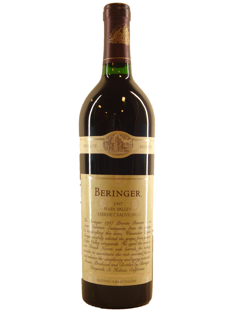 サッポロ ベリンジャー プライベート・リザーブ カベルネ・ソーヴィニヨン 1997 750mlびん 1本 ベリンジャー ヴィンヤーズ ワイン 赤ワインの商品画像