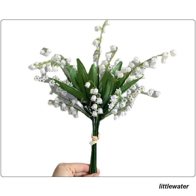  artificial flower 3 pcs set fake flower bouquet bouquet flower arrangement lily of the valley a-tifi car ru flower art flower decoration equipment ornament interior 